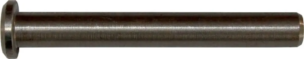 Bolzen aus Metall mit einem flachen Kopf, geeignet als Türbeschlag. Produkte der Marke Wolf bieten Funktionalität in verschiedenen Anwendungen.